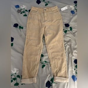 BDG beige high rise mom pants